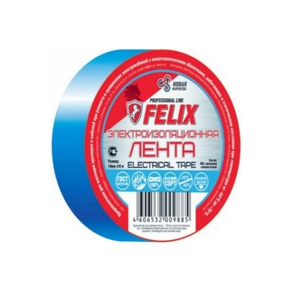 Изолента FELIX 410040170 10 м x 19 мм, синий